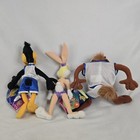 Vintage 1996 Space Jam Daffy Duck  Taz   Lola Bunny Plush Looney Tunes Read