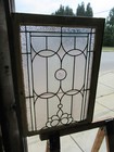   Antique Stained Glass Window 2 Jewels   24 5 X 33 5   Architectural Salvage