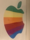 Vintage Apple Computer Rainbow Logo Poster 1980 s Employee Owned 34  X 22 