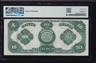 Us 1891  10 Treasury Note Plain Back Note Fr 369 Pmg 53  912 