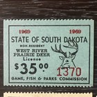South Dakota - Revenue Hunting License Stamp Lot - M h 3f516