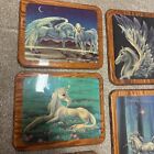 Lot 5 Sue Dawe 1980 s Unicorn Lacquered Wood Wall Art Plaques 9 5    X 11 5   