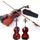 Glarry 1 4 Solid Wood Violin 1 2 Size Set Fiddle  Handcrafted Half Size Starter