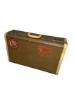 Vintage Suitcase - 1940-50s Travel Stickers Unique  21 X 13 Inches