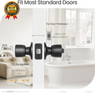 6 Pack Matte Black Door Knobs Interior Privacy Door Knob Bedroom Bathroom   