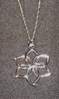 Noble Collection 2013 Galadriel Flower Sterling Necklace Hobbit Prop Replica 18 