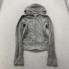 Vintage Juicy Couture Scottie Dogs Womens Gray Velour Hoodie Rhinestones Size S