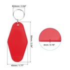24 Pack Vintage Motel Keychain Blank Hotel Keychains Retro Key Tag Red
