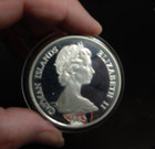 1983 Cayman Islands Elizabeth Ii Royal Visit Proof Silver  25 Coin