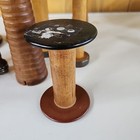 Lot Of 13 Vintage Wooden Industrial Factory Bobbins Spools Spindles Beehives
