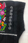 New Puebla Mexican Boho Hippie Peasant Vintage Embroidered Artisan Blouse Top