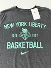 Men s New York Liberty Nike Tri Blend Short Sleeve Black Heather T-shirt Size Xl