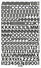 Chartpak Self-adhesive Vinyl Capital Letters And 1 2 Inch High  Black