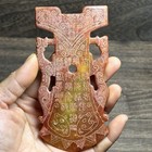 Rare China Old Hsiuyen Jade Carving Collection Ancient Chinese Characters Gift