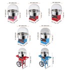 Vevor Commercial Cotton Candy Machine Sugar Floss Maker 1000w With Cover