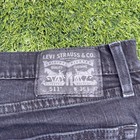 Levis 511 Jeans Mens 36x32 Black Slim Skinny Fit Denim Euc