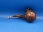 Very Rare Vintage African Luba Tribal Gourd Pipe Copper wood Accents Handmade