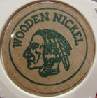 Vintage Northwoods Bar Eagle River  Wi Wooden Nickel - Token Wisconsin Wisc 