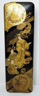 Antique Meiji Period Japanese Gold Black Lacquer Pin Or Glove Box Red Dragon 12 