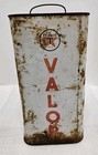 Vintage Texaco Valor Motor Oil  2 Gallon Tin Can Garage Shop Decoration Mancave