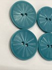 Vintage Set Of 6 Blue green Buttons 2 Hole 1 1 16   