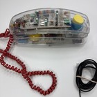 Vintage 90   s Clear Transparent Phone 43-371a Retro Pop Art Untested Telephone