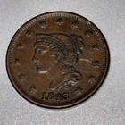1843 Petite Head Small Letter Braided Hair Large Cent Xf E103 Zeh