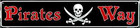 Pirates Way Metal Street Sign 24  X 5  Embossed Road Black Beach House Man Cave