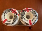 Hazard 58mm 101a Skateboard Wheels Set Of 4 Glifberg White Red Black Conical
