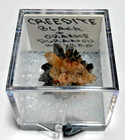 Creedite Gemmy Black And Orange Crystal Thumbnail From Durango Mexico