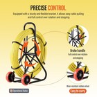 8mm 150m Fiberglass Duct Rodder With Cage And Wheels Non-conductive