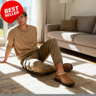 Mens Tan Moccasin Slippers Indoor Outdoor House Shoes Comfort - Us