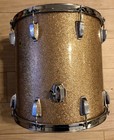 Ludwig 16x16 Floor Tom Drum Champagne Sparkle 1960s Vintage Chicago Era 3ply