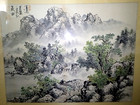 An Old Antique Korean Original           Landscape Watercolor Painting Unknown Artist-