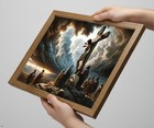 Zhfmoir Jesus Canvas Wall Art  Christian The Cross Poster Print Picture  Good   