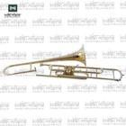 Valve Trombone Brass Musical Instrument With Mouthpiece And Hard Case 