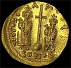 Ancient Byzantine Gold Solidus Constans Ii co Emperor Constantinople Mint641   668