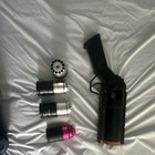 Airsoft Grenade Launcher Black Silver Includes 4 Shells Tactical Accessory