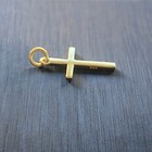 Gold Pendant 14k Gold Cross Pendant  925 Italy Stamped