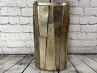 Barr Jere Style Brutalist Lamp Abstract Faux Faceted Metal Sculptural Modern 33   