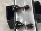 Sonia Spencer New Vintage Men Cufflinks Handmade England Black Glass