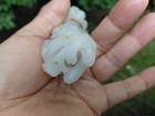       19th Century Antique White Nephrite Jade Carving  Buddha Hand