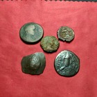 Lot Of 5 Ancient Greek  Roman  Byzantine - Bronze Coins 