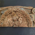 Antique Wood Gothic Man House Salvage Architectural Crown Pediment 17 X 4 5 