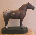 Two Vintage Wooden Wildlife Carved Horse Figures Both Signed Kennebunkport Maine