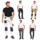 Mens Heavy Duty Work Trouser Stretch Construction Cargo Pocket Field Trousers