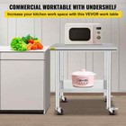 Commercial Prep Table 29 9 X 23 6 In  Stainless Steel Table With Casters Kitchen
