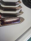 Vintage Art Deco Bakelite Drawer Pull Handles 5 Inch Red Burgundy Inlay 