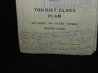 1934 Holland-america Line   Statendam   Tourist Class Plan Fold Out - 100  Orig 