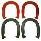 Vtg Diamond Double Ringer Pitching Horseshoes Set In Box Orange Green
